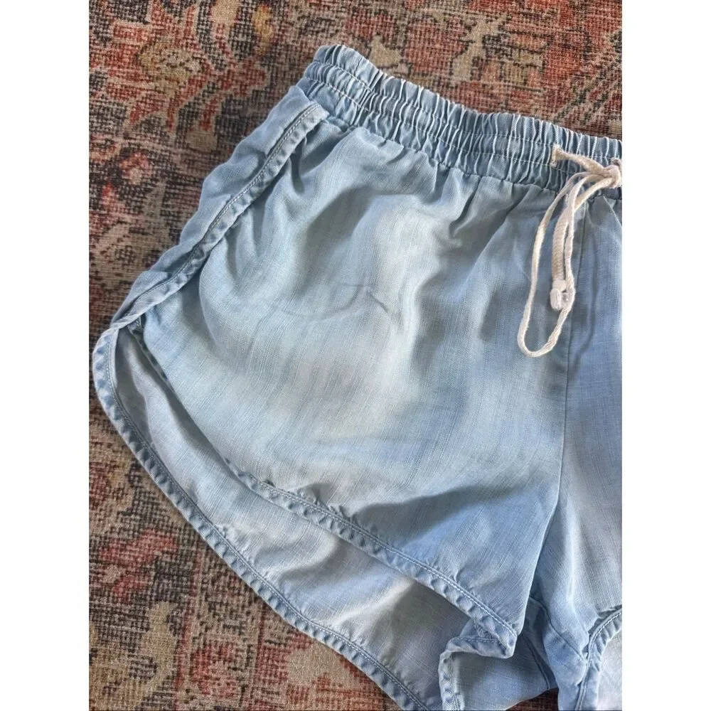 Bella Dahl Small Chambray Drawstring Shorts